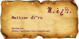 Meltzer Örs névjegykártya